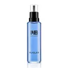 A*Men Eau de Toilette blauwe navulflacon met zwarte spuitdop tegen een witte achtergrond.